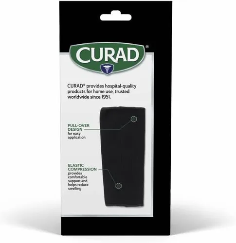 Vista 2 de CURAD Soporte de Rodilla para Hombres y Mujeres, Elástico, de Ponerse por Encima, Rodillera para Dolor de Rodilla al Correr, Rodillera Deportiva
