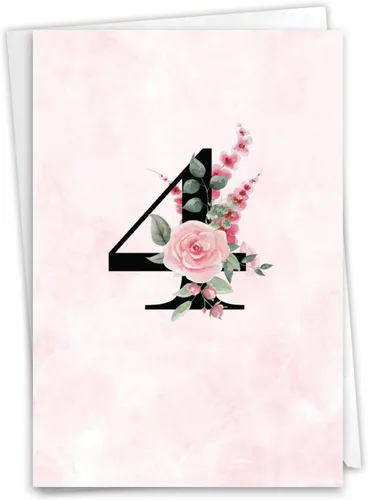 Vista 9 de NobleWorks Tarjeta de felicitación de 4º aniversario (compañero de trabajo) con sobre de 5 x 7 pulgadas para hombres, mujeres (1 tarjeta) 4 años