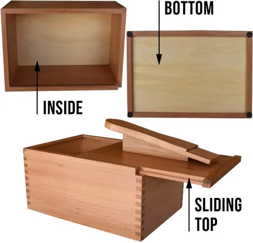 Vista 6 de Shoe Shine Valet Box - Cuidado de botas y zapatos de madera dura