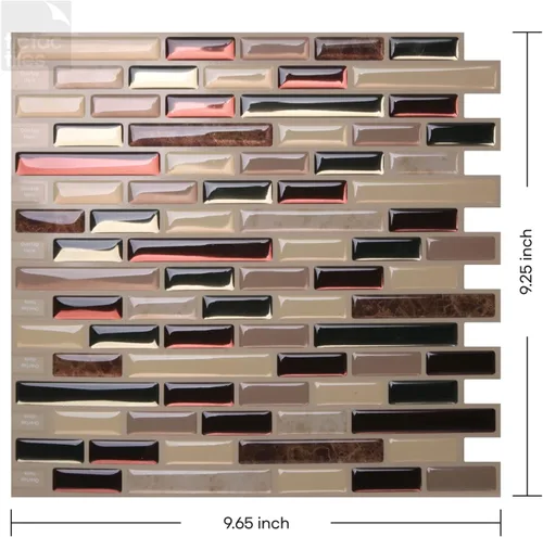 Vista 2 de Tic Tac Tiles azulejos adhesivos para pared antihongos efecto Mare