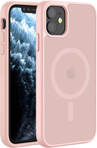 Vista 12 de Hualele - Funda magnética para iPhone 13 Pro, compatible con MagSafe, grado militar, a prueba de caídas, translúcida mate, parte trasera dura, borde
