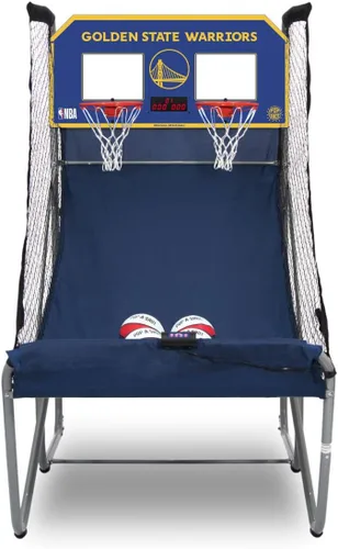 Vista 17 de Pop-A-Shot - Home Dual Shot Arcade Basketball Game with NBA Graphics l Sensor Scoring l 16 Game Modes l 7 Balls l Foldable Storage l for All NBA Fans