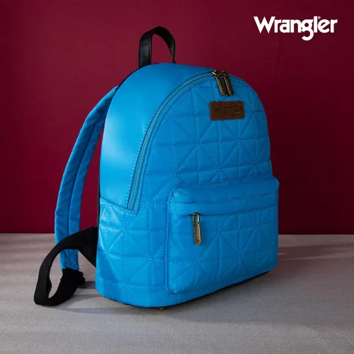 Vista 2 de Montana West Mochila Wrangler para mujer, mochila acolchada para uso casual, Azulclaro