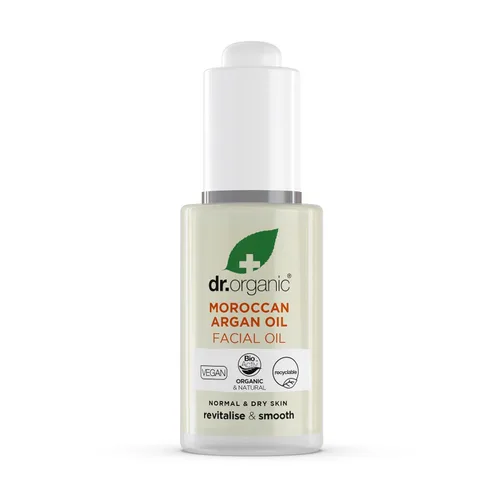 Vista 2 de Dr. Organic Aceite facial de argán marroquí Nutritivo para un envejecimiento saludable, no grasoso, suaviza y repone la piel, natural, vegano