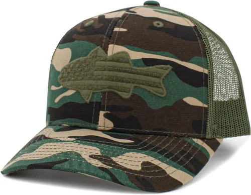 Vista 30 de KBETHOS Tactical Operator Collection USA Fishing Mesh Ballcap Flag Patch America Outdoors Trucker Baseball Cap