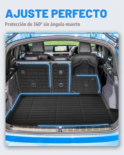 Vista 3 de Forros de Carga Alfombrilla de Respaldo para BMW X1 Accesorios 2023-2025 con Gancho y Velcro Alfombrilla de Maletero Trasero Protector de Cubierta