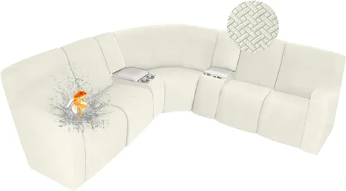 Vista 41 de ALIECOM Fundas 100% impermeables para sofá seccional reclinable, forma de L, elásticas, para esquina, funda para sofá seccional reclinable, lavable