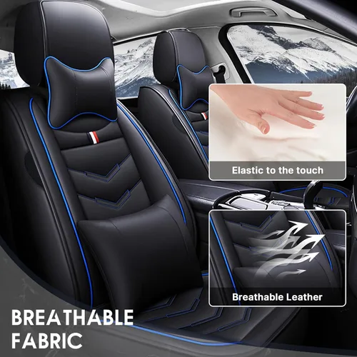 Vista 2 de Funda de asiento de auto para Ford Maverick 2022-2025, funda de cojín duradera, resistente al desgaste, impermeable, transpirable, sin olor, fundas