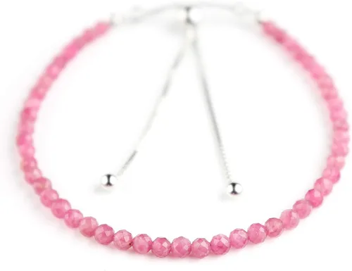 Vista 11 de OdrillionGems Pulsera de bolo de plata de ley 925 con cuentas redondas facetadas, hecha a mano, minimalista, cristales curativos, deslizante