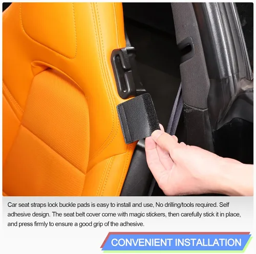 Vista 6 de Clips de sujeción para cinturón de seguridad para Chevrolet Corvette C7 C8 2014-2024, guía de cinturón de seguridad, clips de protección