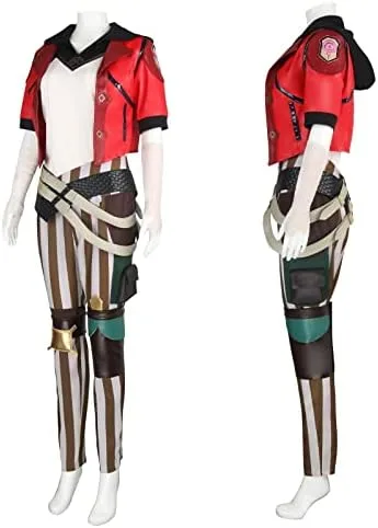 Vista 2 de LiuzilaiST Disfraz de cosplay de juego para mujer, uniforme de Cos, trajes de Halloween de manga corta con cinturón