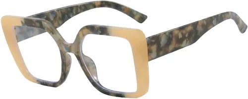 Vista 7 de Shiratori Gafas para Bloqueo de Luz Azul con Marco Rectangular y Estilo Elegante Preppy para Mujeres, Lentes para Computadora
