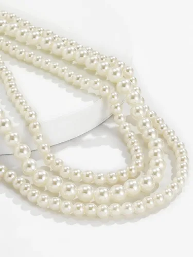 Vista 5 de Long tiantian Collar de perlas para hombres y adolescentes de moda, gargantilla de perlas blancas de 0.315 pulgadas para mujer, collar de perlas