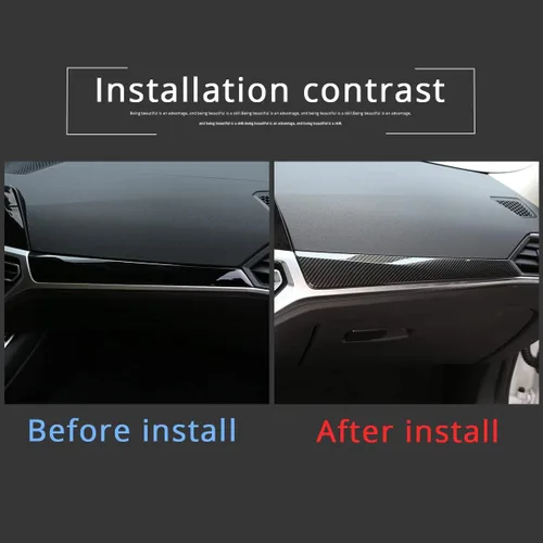 Vista 2 de ABS consola central del coche tablero decoración panel ajuste para BMW G20 G28 325li 3 serie 2019 2020 (fibra de carbono)