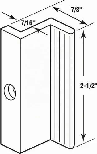 Vista 3 de Prime-Line M 6220 - Manija para puerta de ducha, 2-1/2 pulgadas, acrílico transparente, paquete de 2