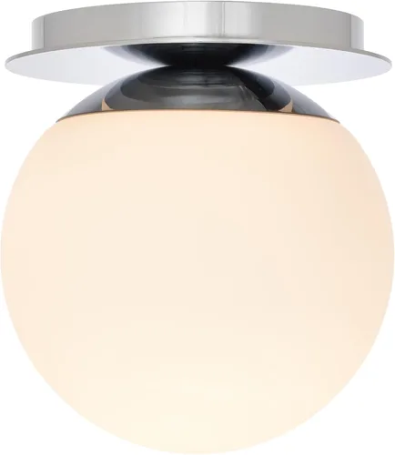 Vista 2 de Apliques de pared cromados, aplique de globo moderno de 1 luz, lámpara de pared para dormitorio, baño, sala de estar y pasillo, iluminación