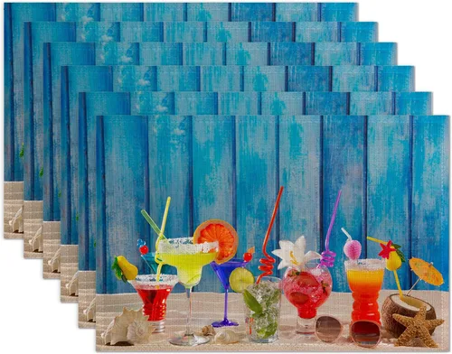 Vista 8 de Juego de 6 manteles individuales de mármol negro y dorado, lavables para mesa de cocina, comedor, resistentes al calor, para decoración de fiestas