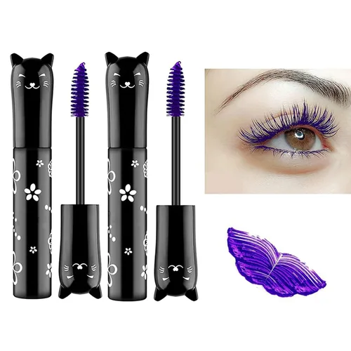 Vista 15 de Máscara de pestañas negras para maquillaje líquido, extensiones de ojos, impermeables, hipoalergénicas, de secado rápido, pestañas alargadoras