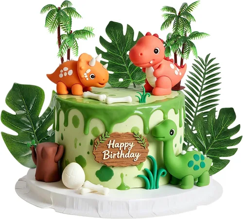 Vista 5 de Decoración de cumpleaños de dinosaurio para tartas de dinosaurio