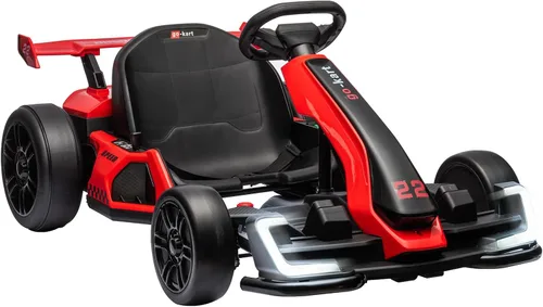 Vista 9 de Litake Go Kart eléctrico para niños de 24 V, batería de 7 Ah para niños de Negro
