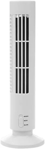 Vista 8 de Ventilador de torre oscilante, enfriador de aire portátil vertical sin aspas, ventilador de aire acondicionado de escritorio USB, mini ventilador