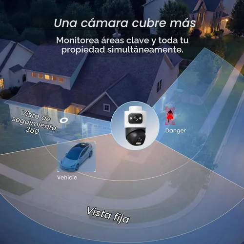 Vista 3 de eufy Security Sistema NVR E50, kit de 8 cámaras, bala de doble lente 4K PTZ