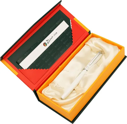 Vista 21 de erofa Picasso 916 - Pluma estilográfica negra mate con caja, bolígrafo de caligrafía doblada de titanio negro