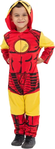 Vista 2 de Marvel Venengers Spider-Verse Spider-Man Venom Iron Man Zip Up Cosplay Enterizo Recién Nacido a Niño Pequeño