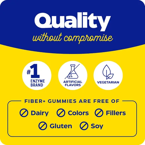 Vista 8 de Enzymedica Fiber+ - Gomitas prebióticas y probióticas para mujeres y hombres, salud intestinal y apoyo digestivo, 0.18 onzas de fibra y 50 mg