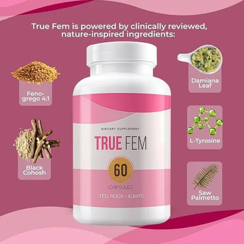 Vista 2 de Yuonry True Fem Capsules, vitamina 13 en 1, probióticos femeninos cápsulas vitamínicas para mujeres, 60