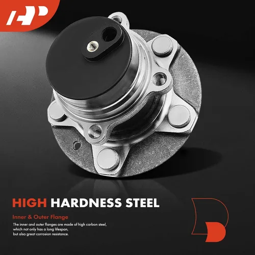 Vista 3 de A-Premium Cojinete de rueda delantera y conjunto de cubo con 5 lengüetas compatible con Mazda MX-5 Miata 2006-2015, solo ABS de 4 ruedas