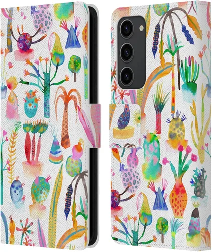 Vista 140 de Head Case Designs Officially Licensed Ninola Brushstrokes Black Summer Patterns Leather Wallet Case Compatible with Samsung Galaxy A07 4G