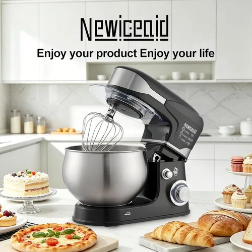 Vista 7 de Batidora de pie de dos tazones de 6 velocidades 5.3QT+3.2QT Negro (Charcoal Black)