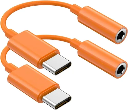 Vista 8 de Adaptador USB C a conector de auriculares de audio de 0.138 in (paquete de 2), cable auxiliar a USB C compatible con iPhone 17/16/15, iPad Pro Azul