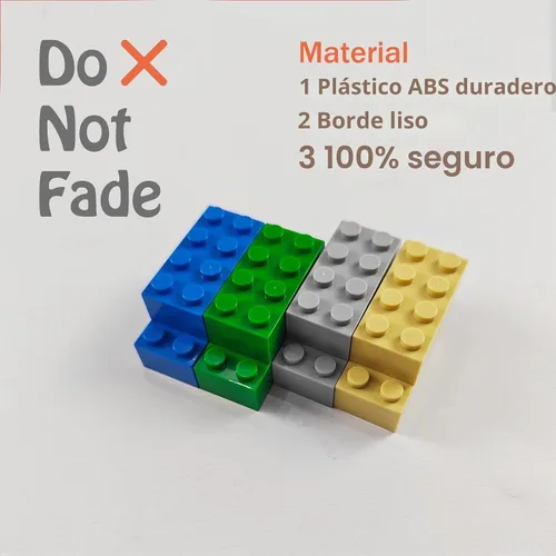 Vista 4 de HUIZDQ 200 piezas clásicas de ladrillos de construcción pequeños, azul