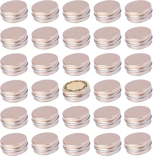 Vista 19 de Latas de aluminio con tapa de rosca plateada de 0.5 oz (0.5 fl oz) con Plata
