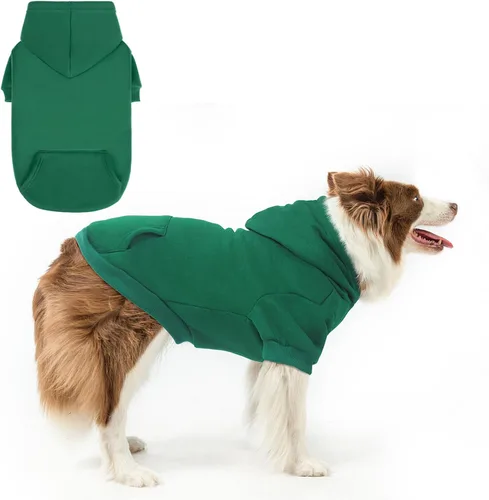 Vista 56 de SCENEREAL Sudaderas con capucha de seguridad para perros de tamaño pequeño, mediano y grande, ropa de felpa cepillada con gorro, abrigo de algodón