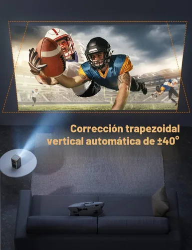 Vista 8 de Mini Proyector con WiFi 5G, Proyector Pequeño HD de 1080P de Corta Distancia con Trípode, Proyector Exterior para Teléfono, Proyector Portátil