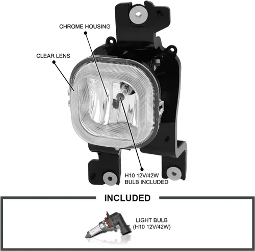 Vista 3 de Spec-D Tuning Luces antiniebla de conducción transparentes + bombillas + interruptor compatible con Ford F250 F350 F450 F550 Super Duty L+R Pair