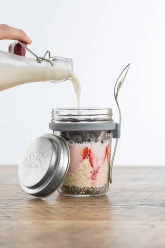 Vista 9 de Kilner 0025.899 - Juego de tarros de desayuno, 0,35 litros