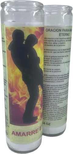 Vista 9 de Amarre eterno veladora de rezo sin fragancia 14 oz vaso grande una pieza vela de oración de una pieza 14 oz de alto vidrio oración al reverso