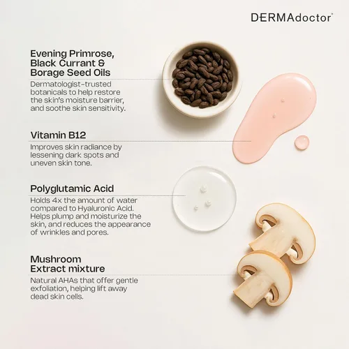 Vista 8 de DERMAdoctor Suero de Bakuchiol para cara, calma fresca + suero de retinol Bakuchiol corregido alternativa para pieles sensibles, antienvejecimiento