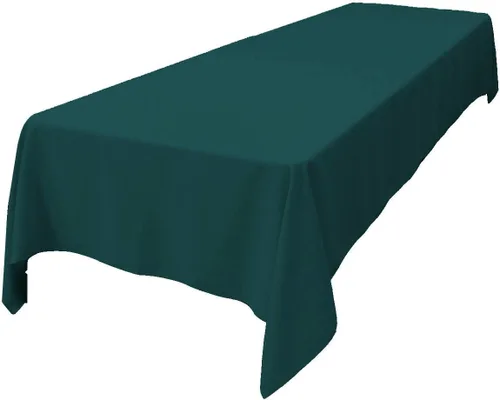 Vista 12 de LA Linen Mantel rectangular lavable de popelín de poliéster, resistente a las manchas y a las arrugas, cubierta de mesa 60x84, mantel de tela