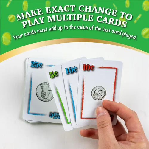 Vista 4 de Juego de cartas de cambio exacto - Juego educativo de conteo de dinero para niños