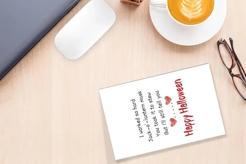 Vista 3 de Tarjeta de felicitación divertida, tarjeta de amor travieso para padres, tarjeta de Halloween humorística para novio, novia, pareja, grito