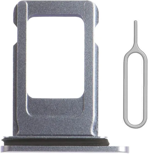 Vista 6 de Reemplazo de ranura para bandeja de tarjeta SIM para iPhone 11 (negro) con anillo de goma impermeable y pasador de expulsión