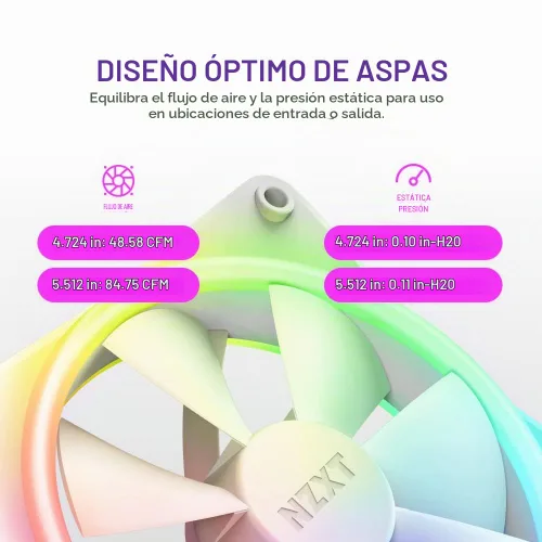 Vista 5 de NZXT Paquete triple F120 RGB Duo - 3 ventiladores RGB de 4.724 in +