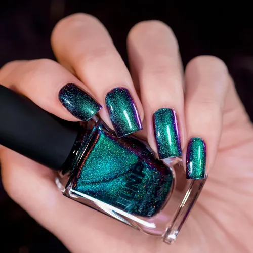 Vista 5 de ILNP Deep Space - Esmalte de uñas holográfico magnético verde azulado a morado