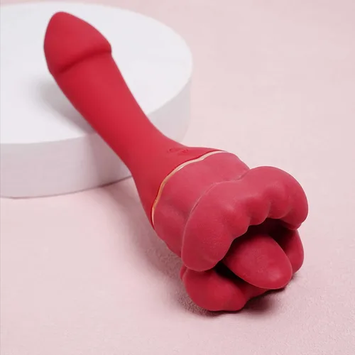Vista 6 de Juguetes sexuales con vibrador de punto G, juguete sexual femenino adulto con 10 frecuencias vibratorias y 10 frecuencias de lamer la lengua