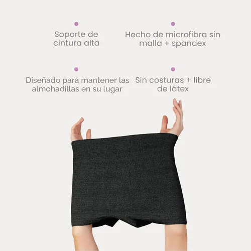 Vista 3 de Frida Mom Ropa interior posparto de 8 piezas Negro